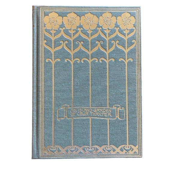 Houghton Mifflin An Island Garden Teal Gilt Slipcase Book 1988 Cottagecore OS - Picture 4 of 16